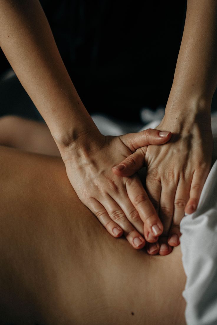 Deep tissue massage session with focused therapeutic pressure